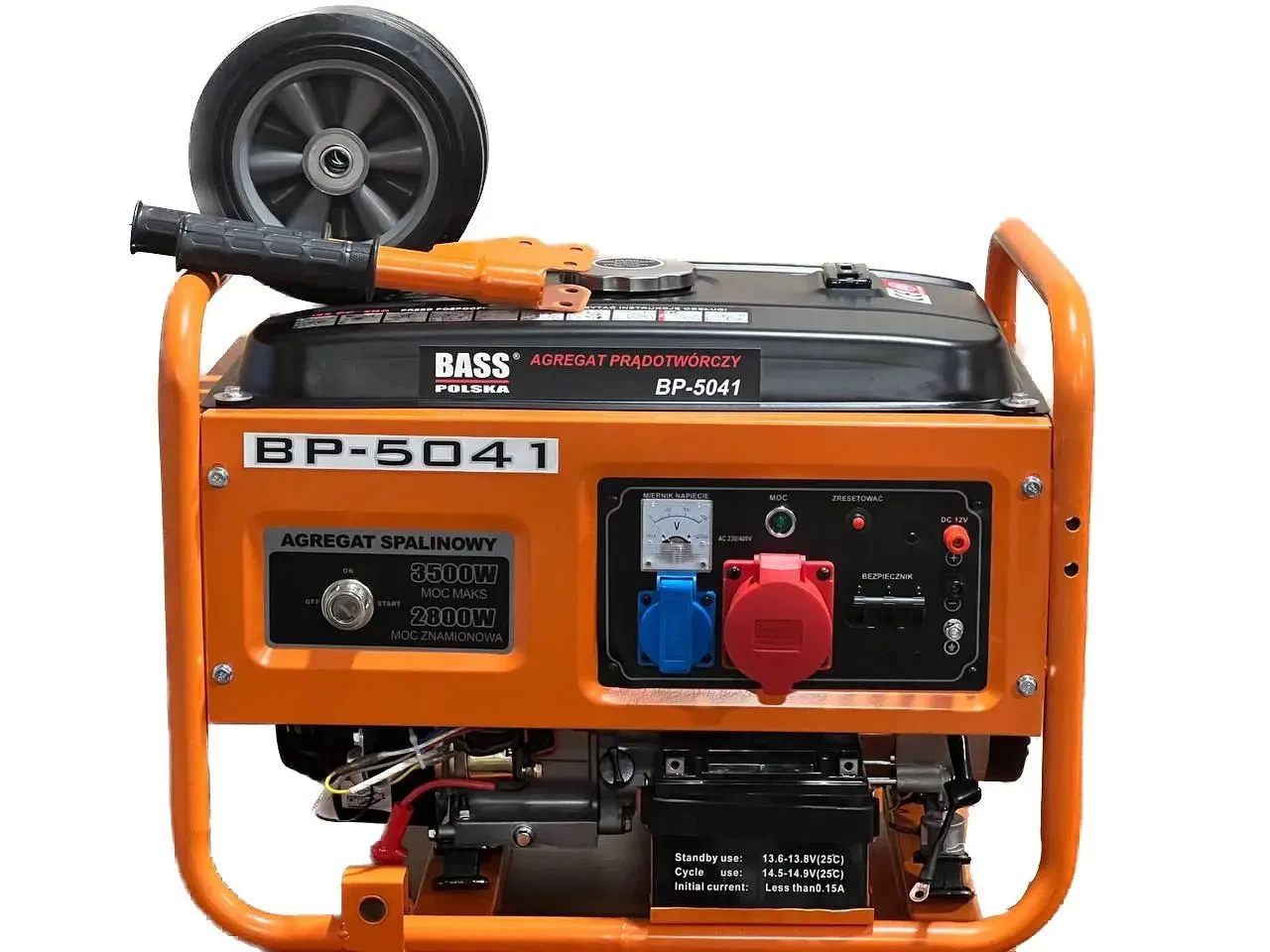 Генератор бензиновий трифазний з електростартером 3,5 кВт  220 V/380 Bass Polska