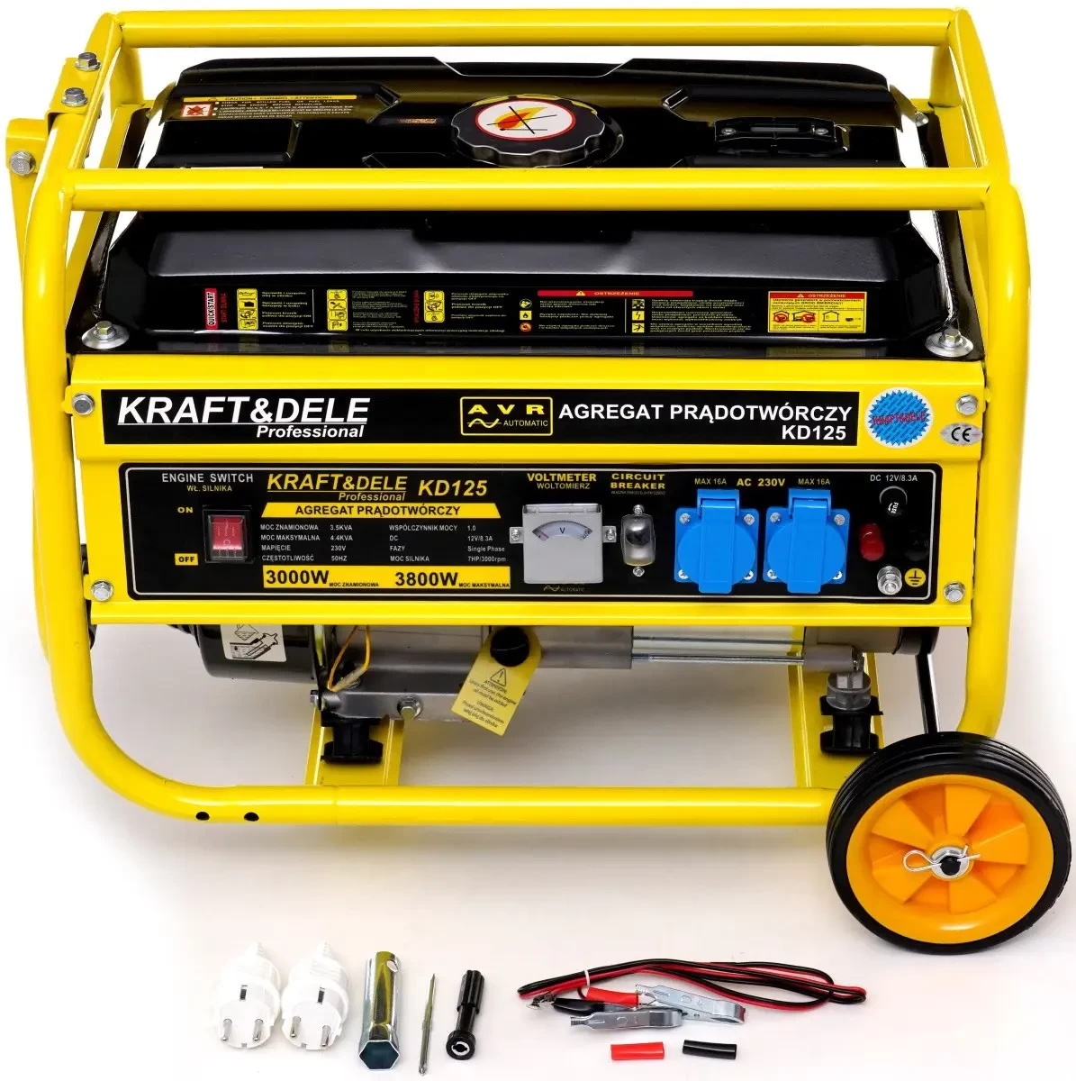 Бензиновий генератор Kraft&Dele KD125 3,8 kW+AVR